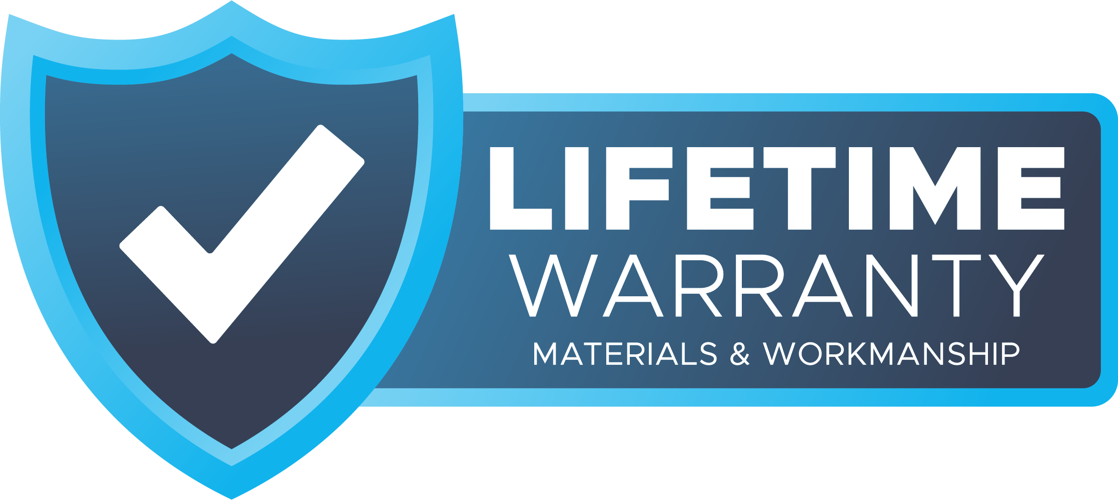 Our System 7 Gutter Pros lifetime warranty badge