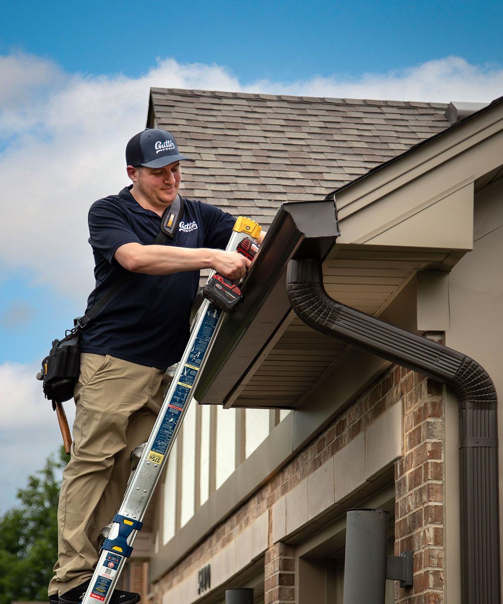 Gutter Pros crew on a Chicago home